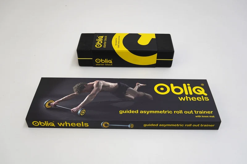 ObliQ Fitness Starterspakket - Buikspiertrainer met Wielen en Startblok