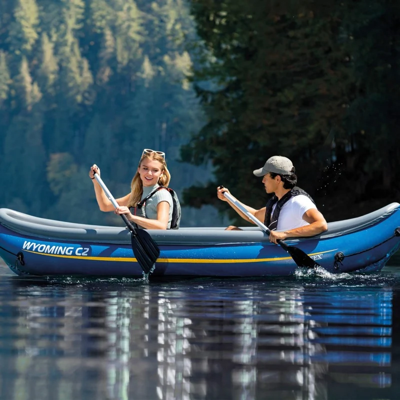 Intex Wyoming C2 Canoa Hinchable 2 Plazas con Remos