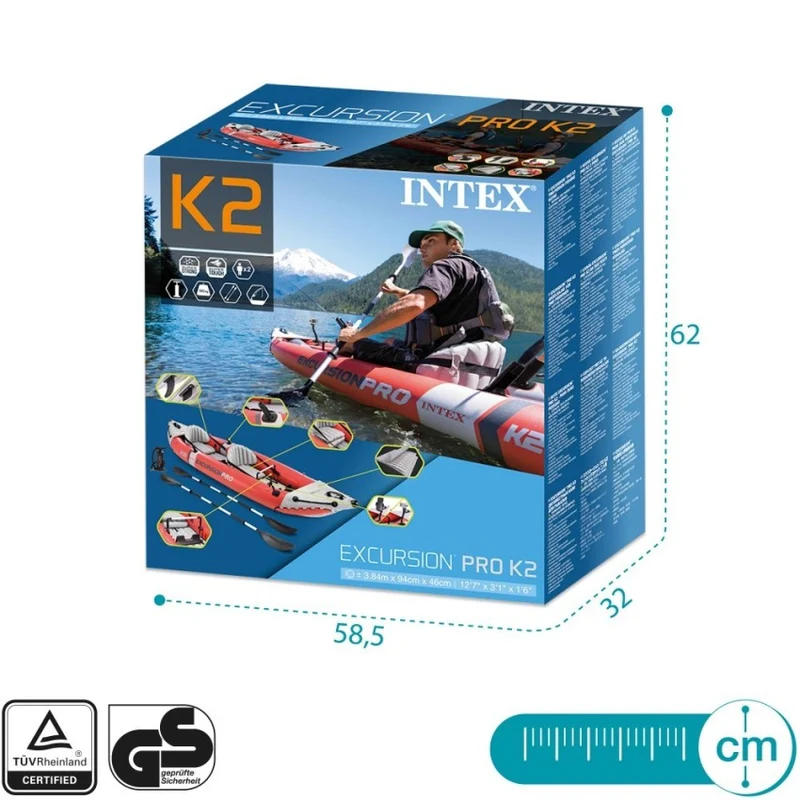 Intex Excursion Pro Kayak Hinchable 2 Plazas 384x94x46cm