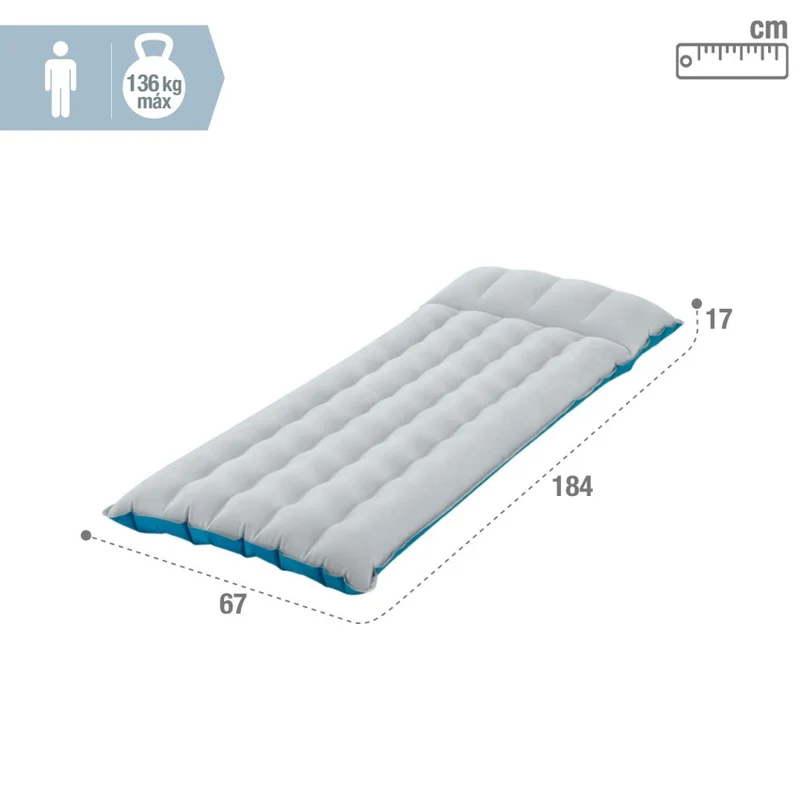 Intex Camping Mats Colchón Hinchable Individual 67x184x17cm