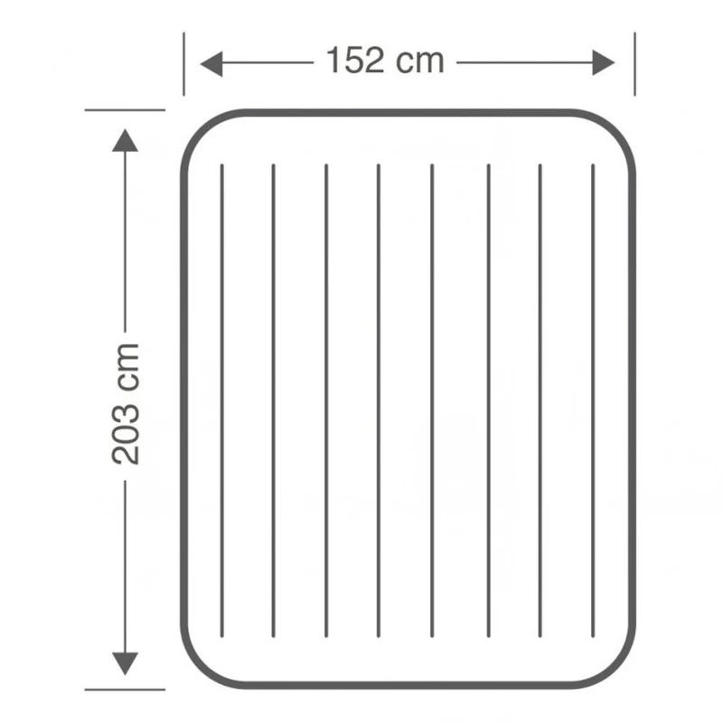 Intex Colchón Hinchable Dura-Beam Standard Single High 152x203x25 cm