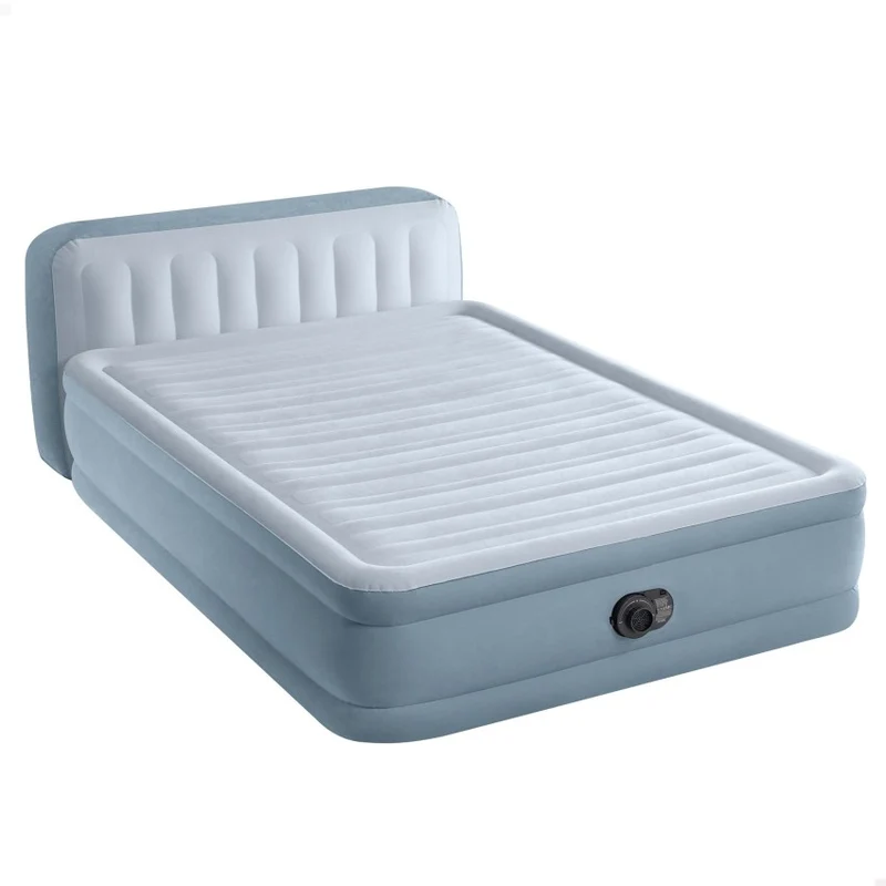INTEX Dura-Beam Deluxe Colchón Hinchable Doble con Cabecero 152x236cm