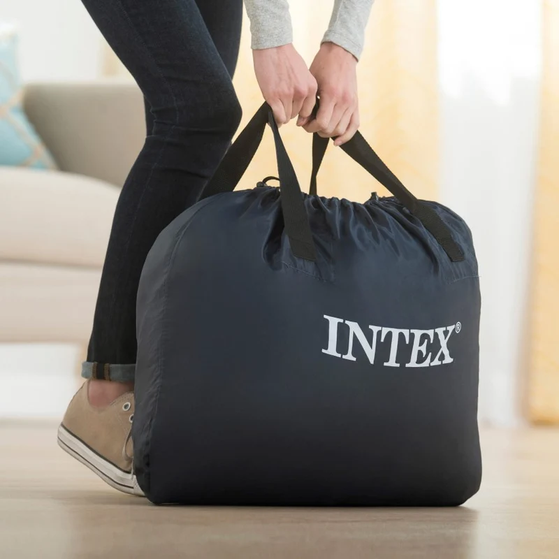 INTEX Dura-Beam Deluxe Colchón Hinchable Doble con Cabecero 152x236cm