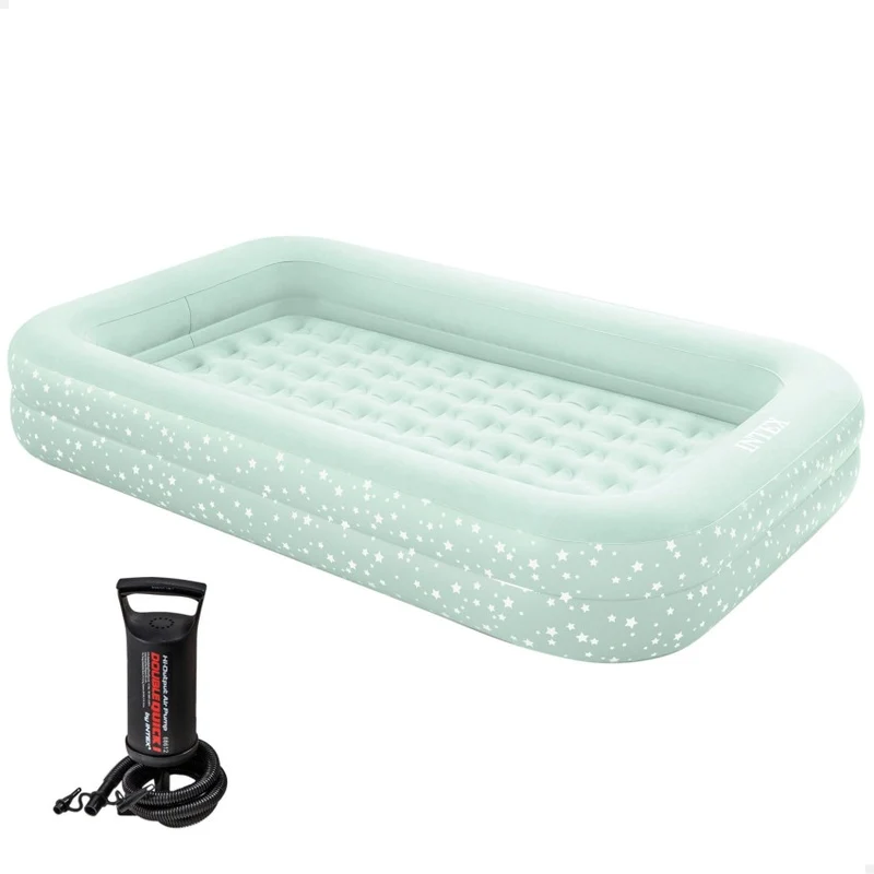 Intex Colchón Hinchable Infantil con Hinchador 107x168x25 cm