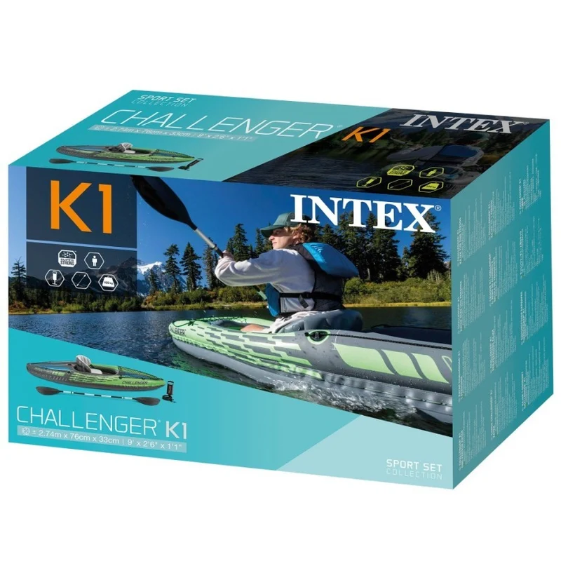 Intex Challenger K1 Kayak Hinchable 274x76x33 cm 1 Persona