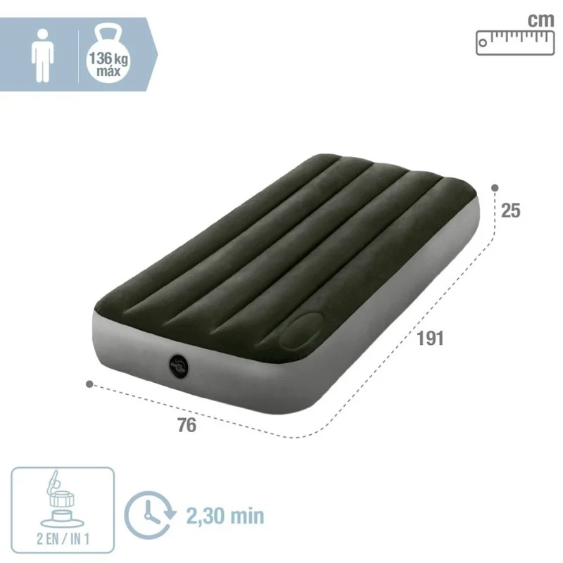 Intex Colchón Hinchable Individual Dura-Beam Standard Downy 76x191cm