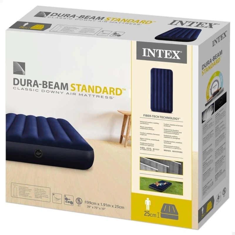 Intex Dura-Beam Standard Classic Downy Colchón Hinchable Individual 99x191x25cm