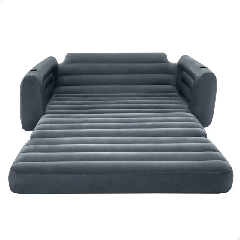 INTEX Sofá Cama Hinchable 2 en 1 Gris Carbón