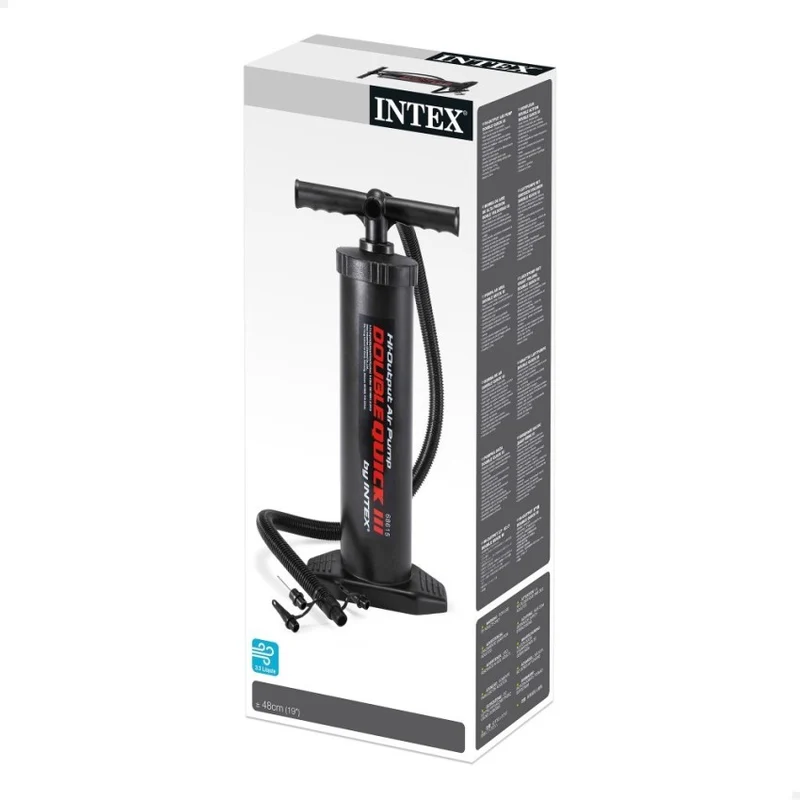 Intex Double Quick III Bomba de Mano Doble Acción 48cm