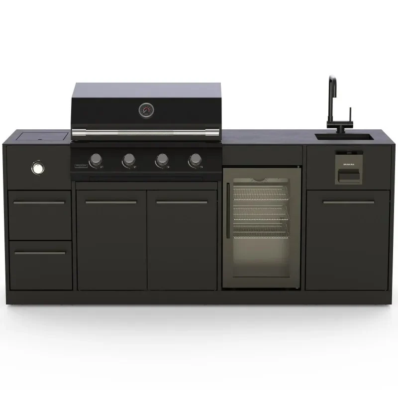 Cucina da Esterno Brabura Lite 400 Nera con Copertura Omaggio