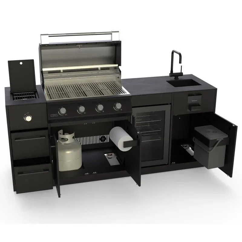 Cucina da Esterno Brabura Lite 400 Nera con Copertura Omaggio
