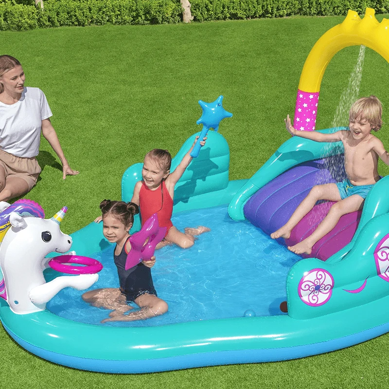 Centre de jeux gonflable licorne magique pour enfant