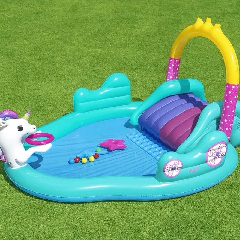 Centre de jeux gonflable licorne magique pour enfant
