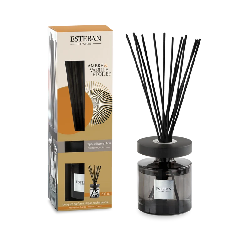 Bouquet Profumato Ellipse Ambra e Vaniglia Stellare Ricaricabile 200ml Esteban-Paris