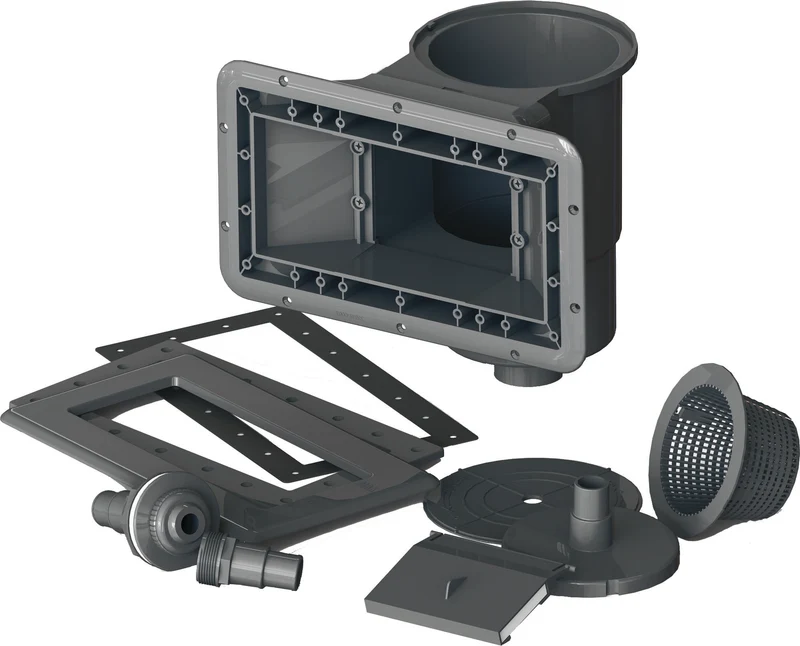 Piscina elevada de composite Gre rectangular KPCOR60LT con iluminación LED (606 × 326 × 124 cm)