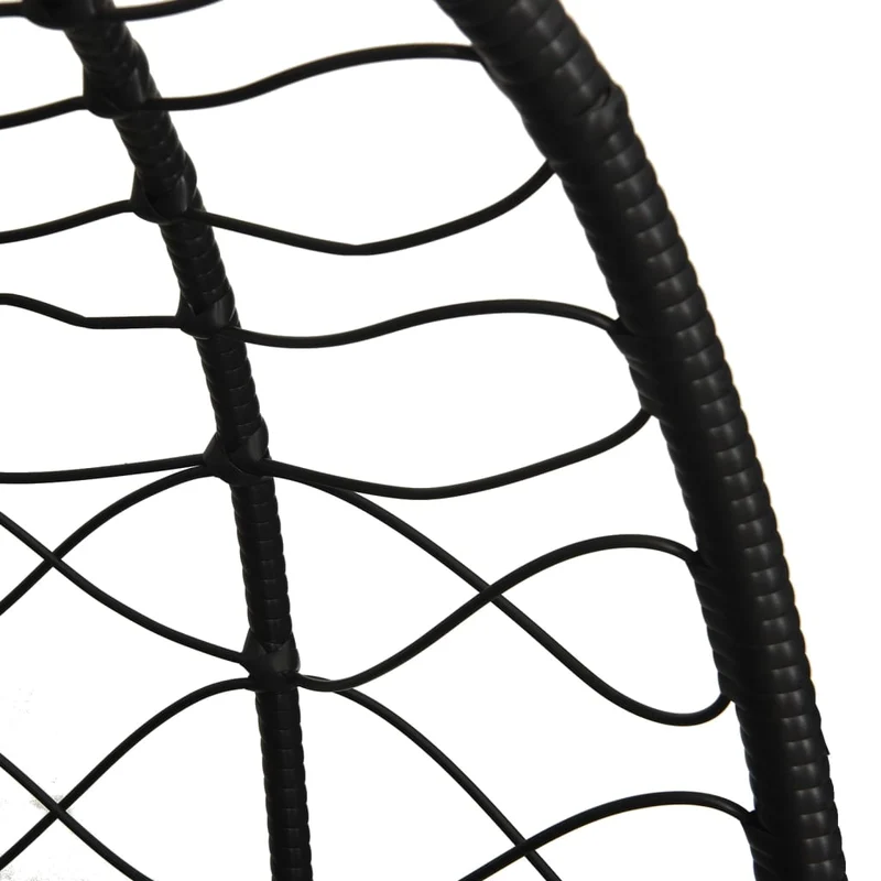 Hangende Ei-Stoel Met Kussen Poly Rattan & Staal