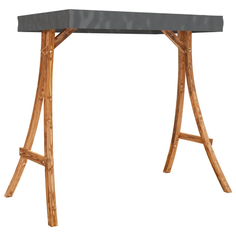 Schommelbank Met Luifel Vurenhout Met Teak Afwerking