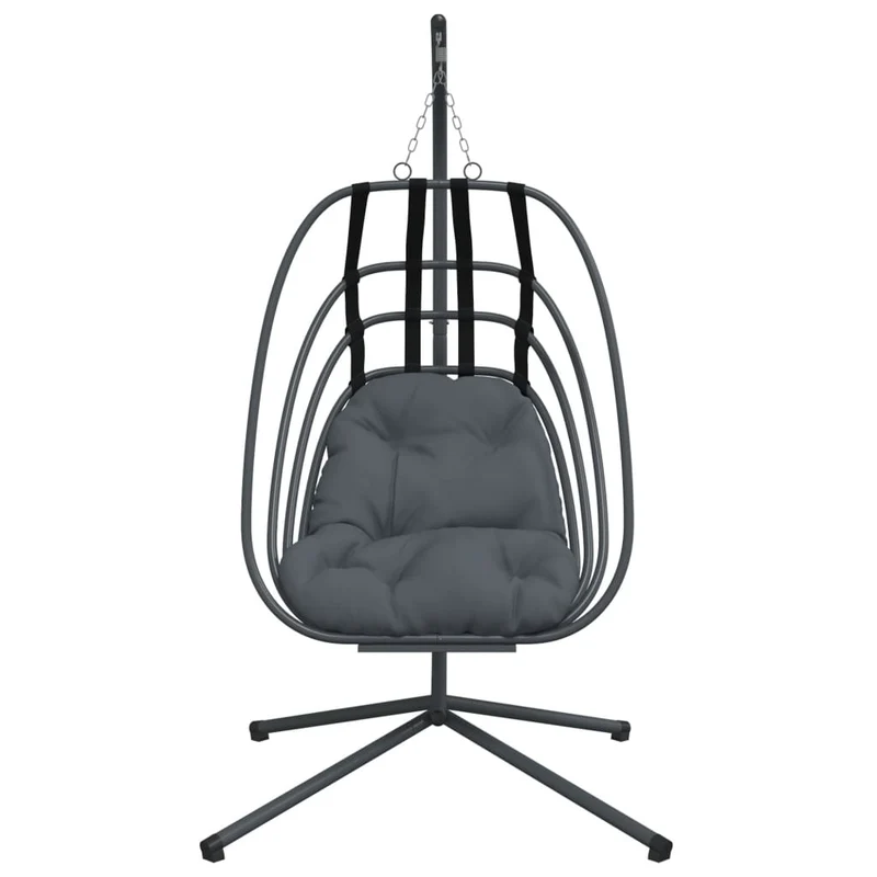 Hangende Egg Chair Met Standaard Antraciet Staal