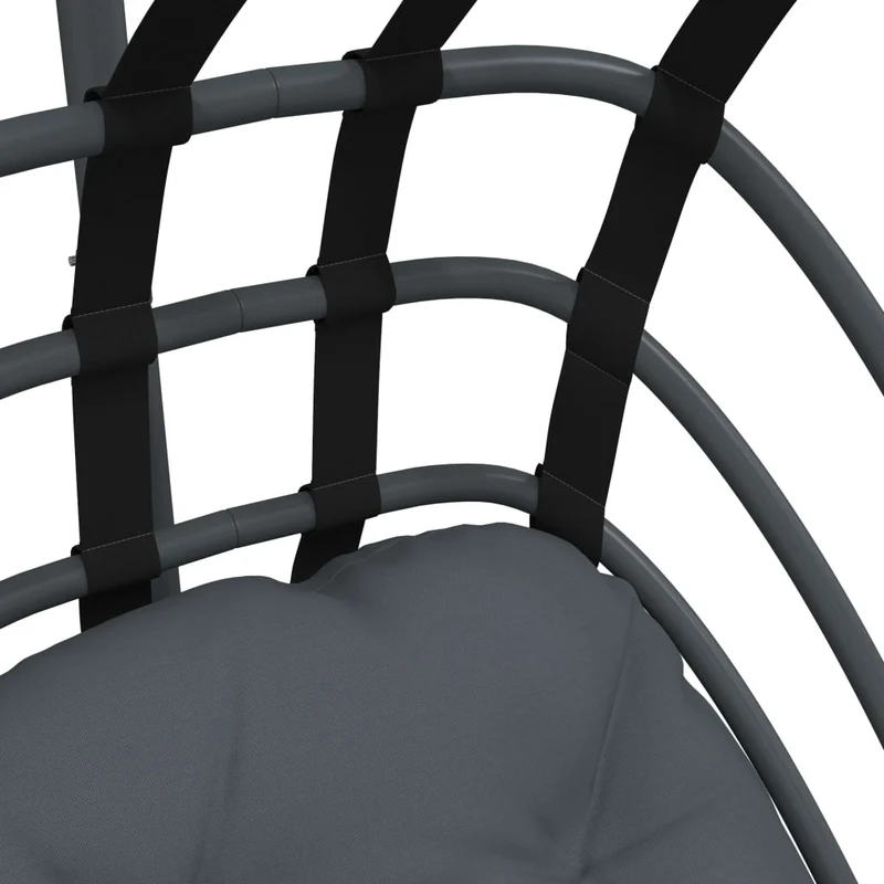 Hangende Egg Chair Met Standaard Antraciet Staal