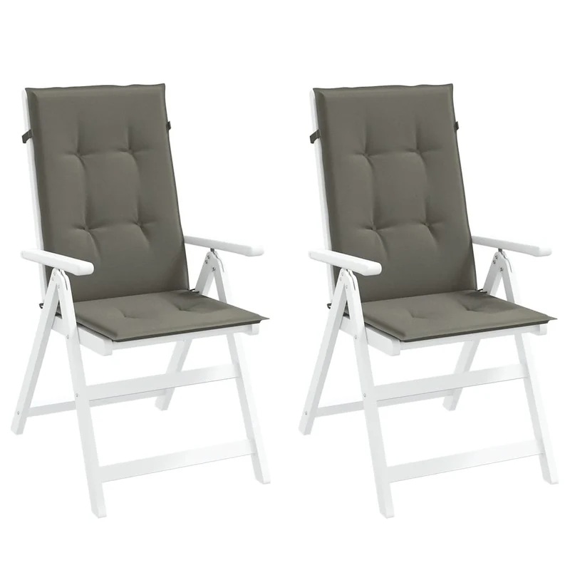 Set Hoge Rug Stoelkussens 4 St Polyester