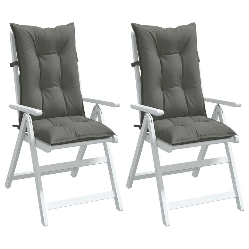 Set Hoge Rug Stoelkussens 4 St Polyester