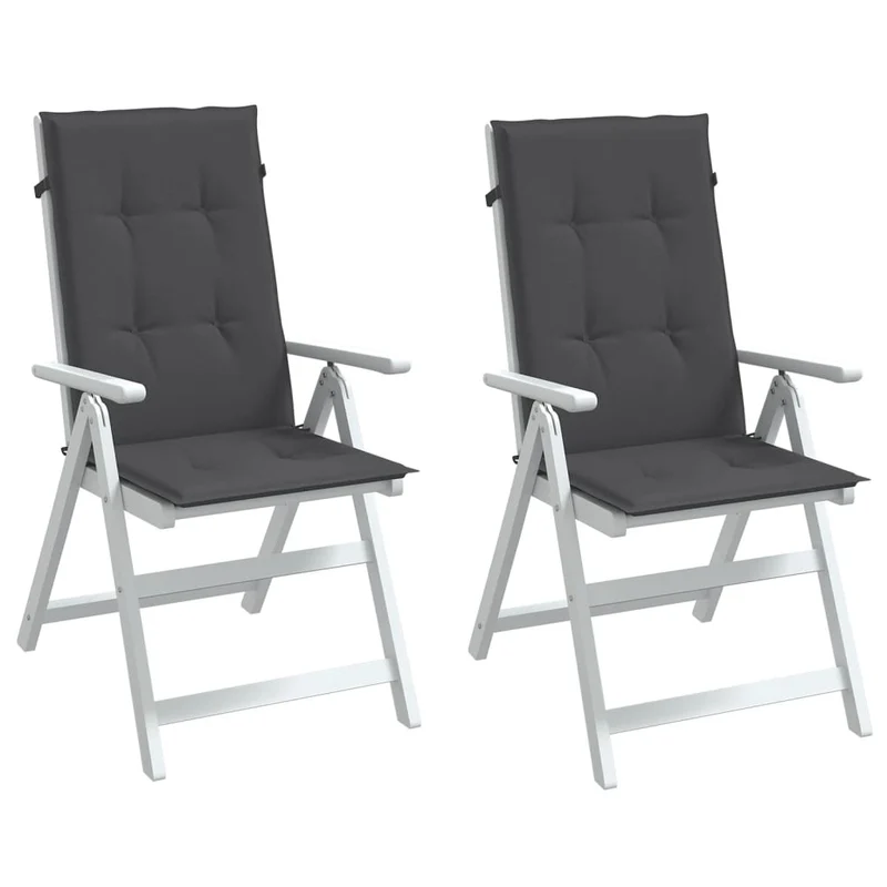 Set Hoge Rug Stoelkussens 4 St Polyester