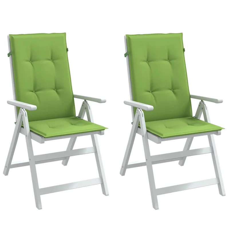 Set Hoge Rug Stoelkussens 4 St Polyester