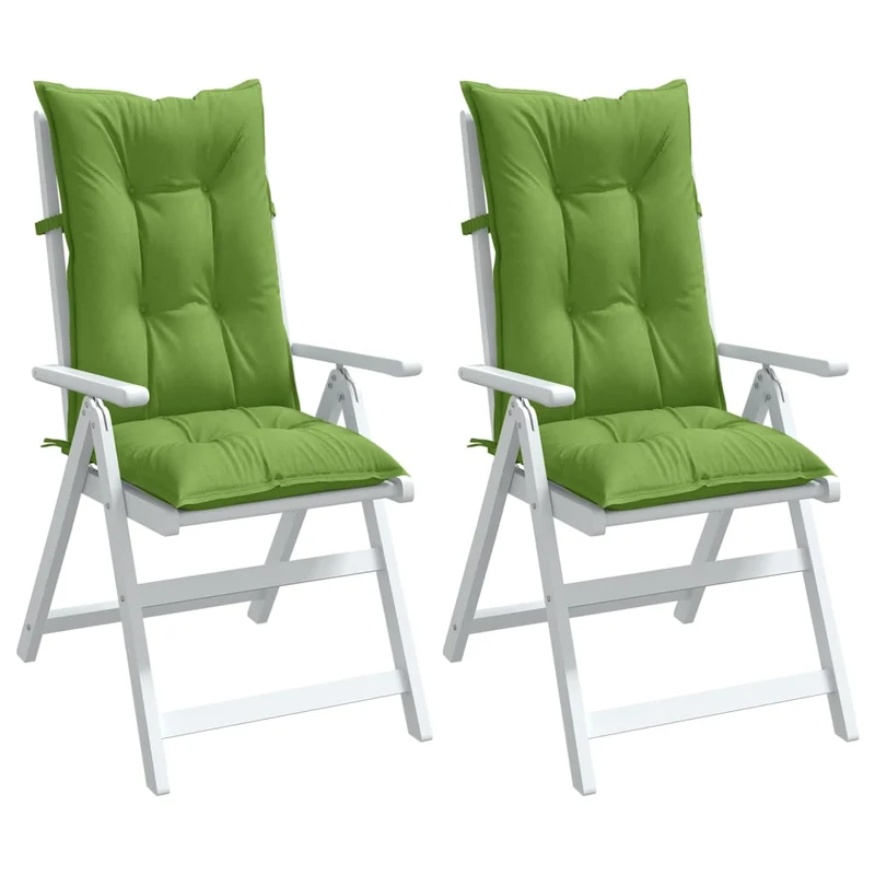 Set Hoge Rug Stoelkussens 4 St Polyester