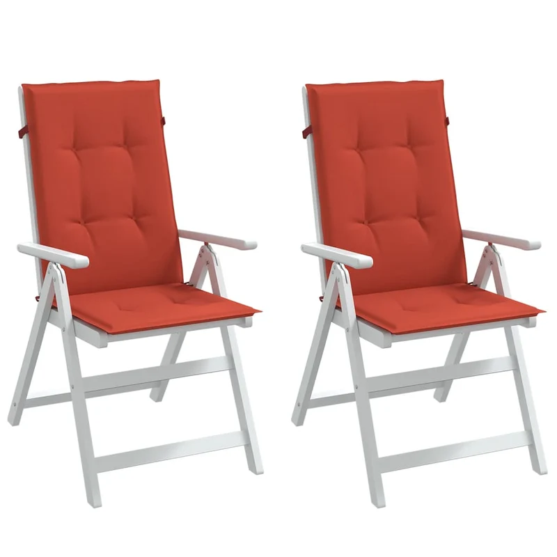 Set Hoge Rug Stoelkussens 4 St Polyester