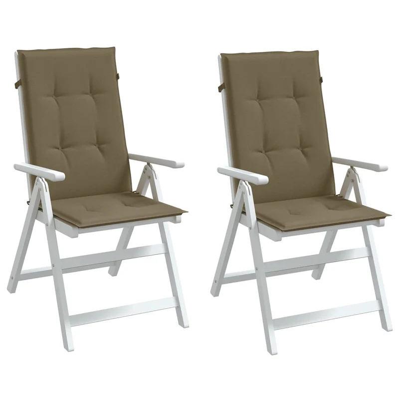Set Hoge Rug Stoelkussens 4 St Polyester