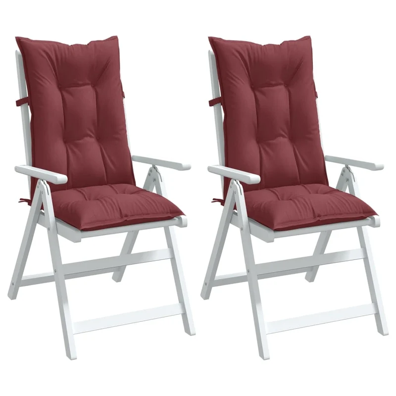 Set Hoge Rug Stoelkussens 4 St Polyester