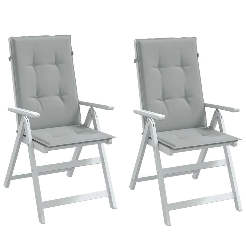 Set Hoge Rug Stoelkussens 4 St Polyester