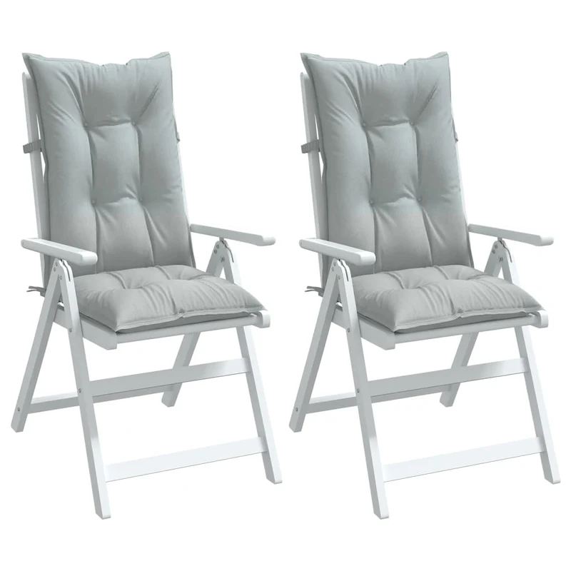 Set Hoge Rug Stoelkussens 4 St Polyester