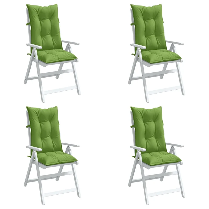 Set Hoge Rug Stoelkussens 4 St Polyester