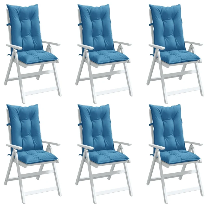 Set Hoge Rug Stoelkussens 4 St Polyester