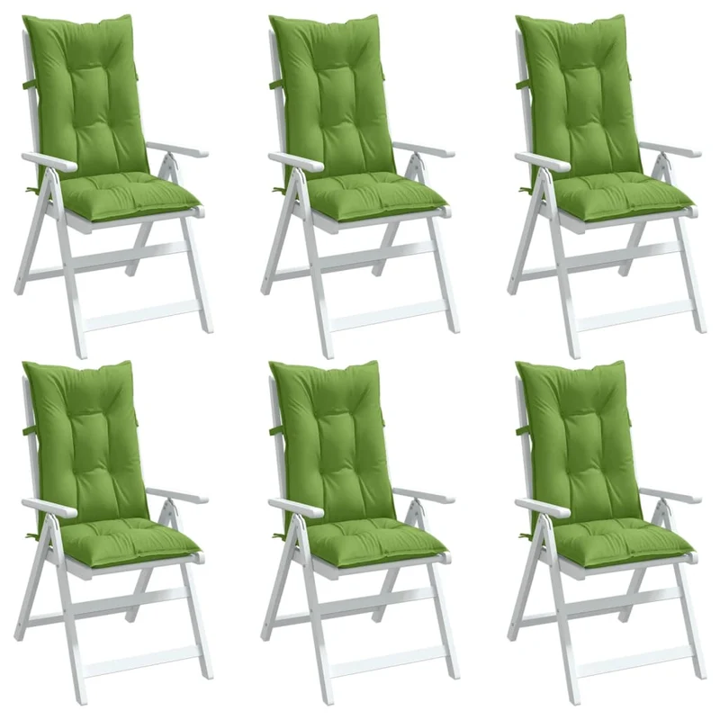 Set Hoge Rug Stoelkussens 4 St Polyester