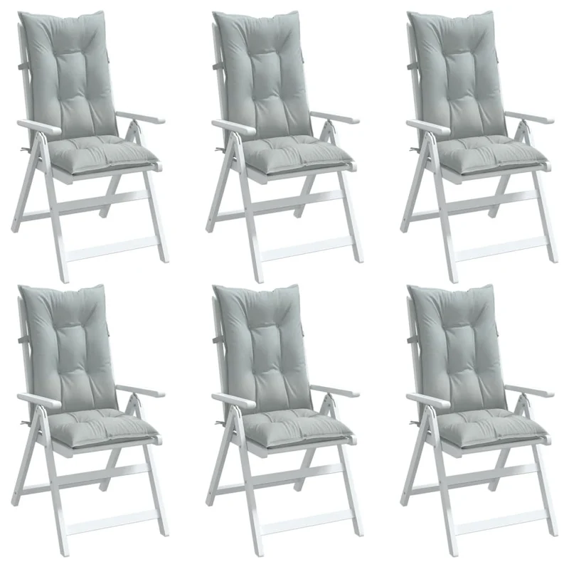 Set Hoge Rug Stoelkussens 4 St Polyester