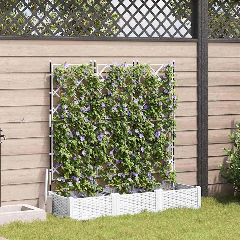 Tuinsteker Met Schutting En Wielen 3 St 120 X 40 X 149 Cm