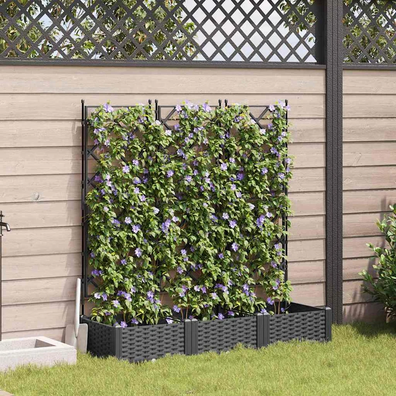 Tuinsteker Met Schutting En Wielen 3 St 120 X 40 X 149 Cm