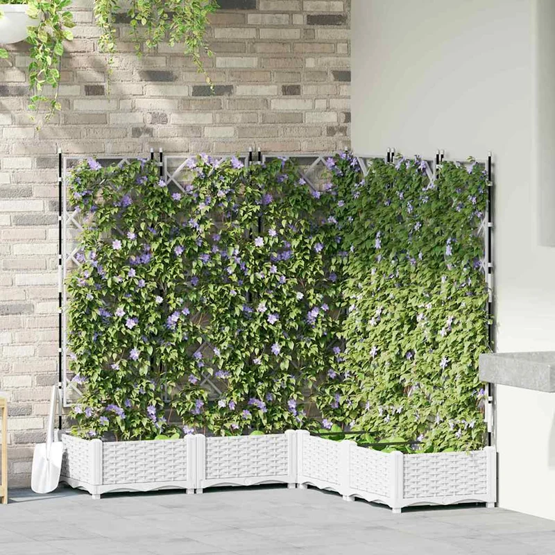 Tuinsteker Met Schutting En Wielen 3 St 120 X 40 X 149 Cm