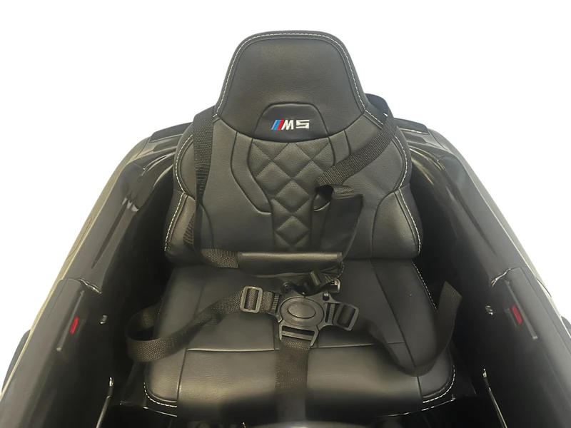 Bmw M5,Lithium, Leder Zitje, Rubberen Banden, Kinder Accu Auto!