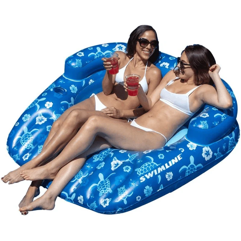 Chaise longue gonflable Tropical Double