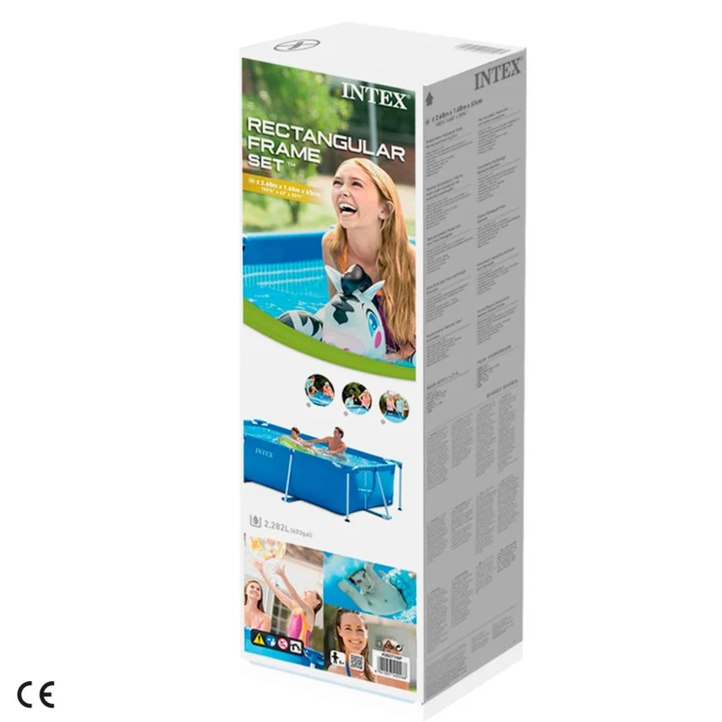 Intex Metal Frame Piscina Desmontable Rectangular 260x160x65cm 2282L