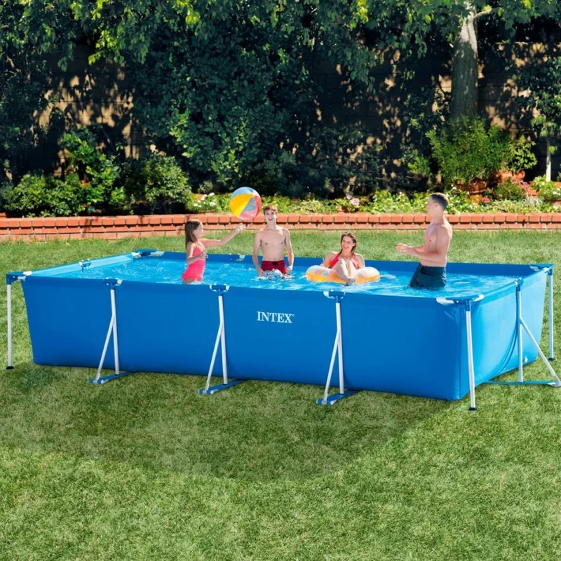 Intex Metal Frame Piscina Desmontable Familiar Rectangular de 450x220x84cm