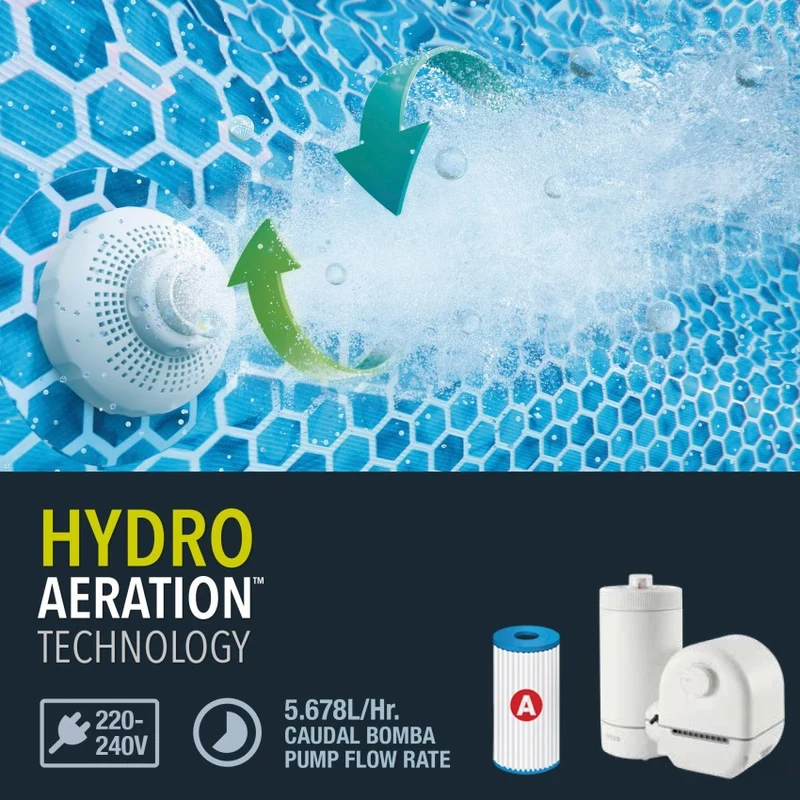 Intex Prism Frame Piscina Desmontable Redonda 549x122cm Con Depuradora