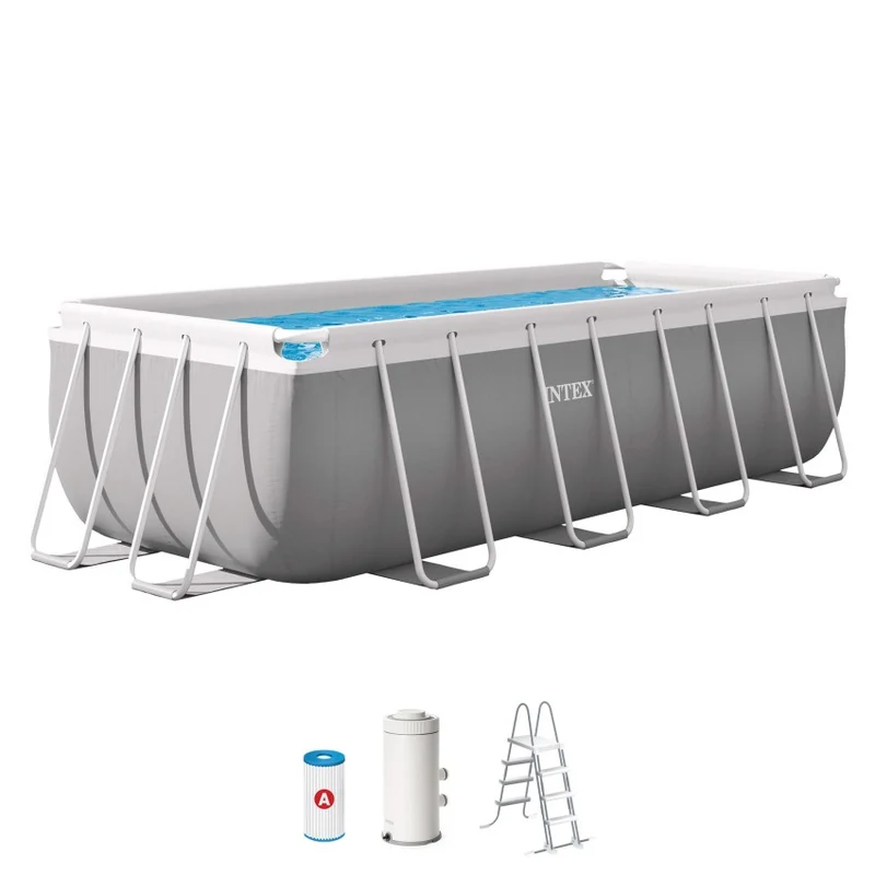 Intex Piscina Desmontable Rectangular Prism Frame 400x200x122cm con Depuradora