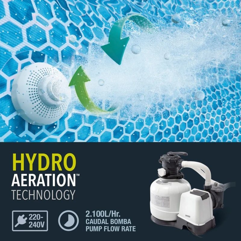 Intex Ultra XTR Frame Piscina Desmontable Rectangular 732x366x132cm Depuradora