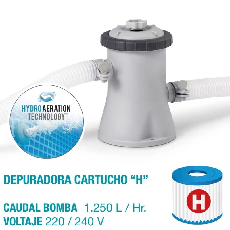 Intex Easy Set Piscina Hinchable Redonda 244x61cm con Depuradora