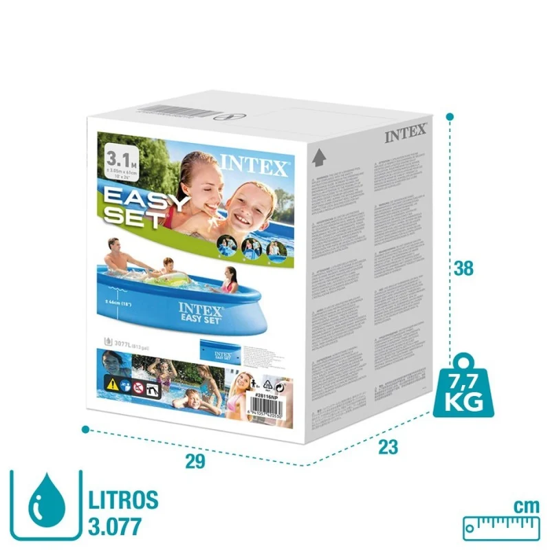 Intex Easy Set Piscina Hinchable Redonda 305x61cm Azul