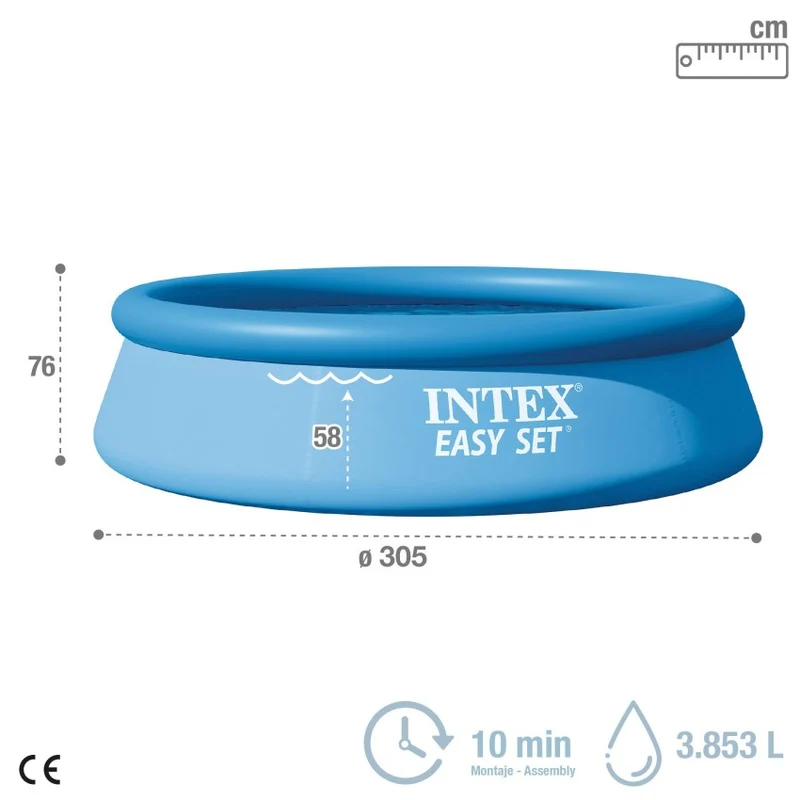 Intex Easy Set Piscina Hinchable Redonda 305x76 cm Azul